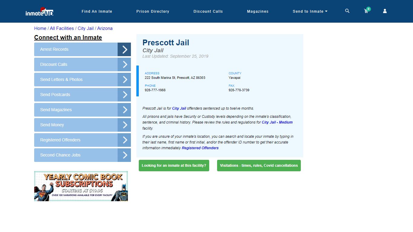 Prescott Jail | Inmate Locator