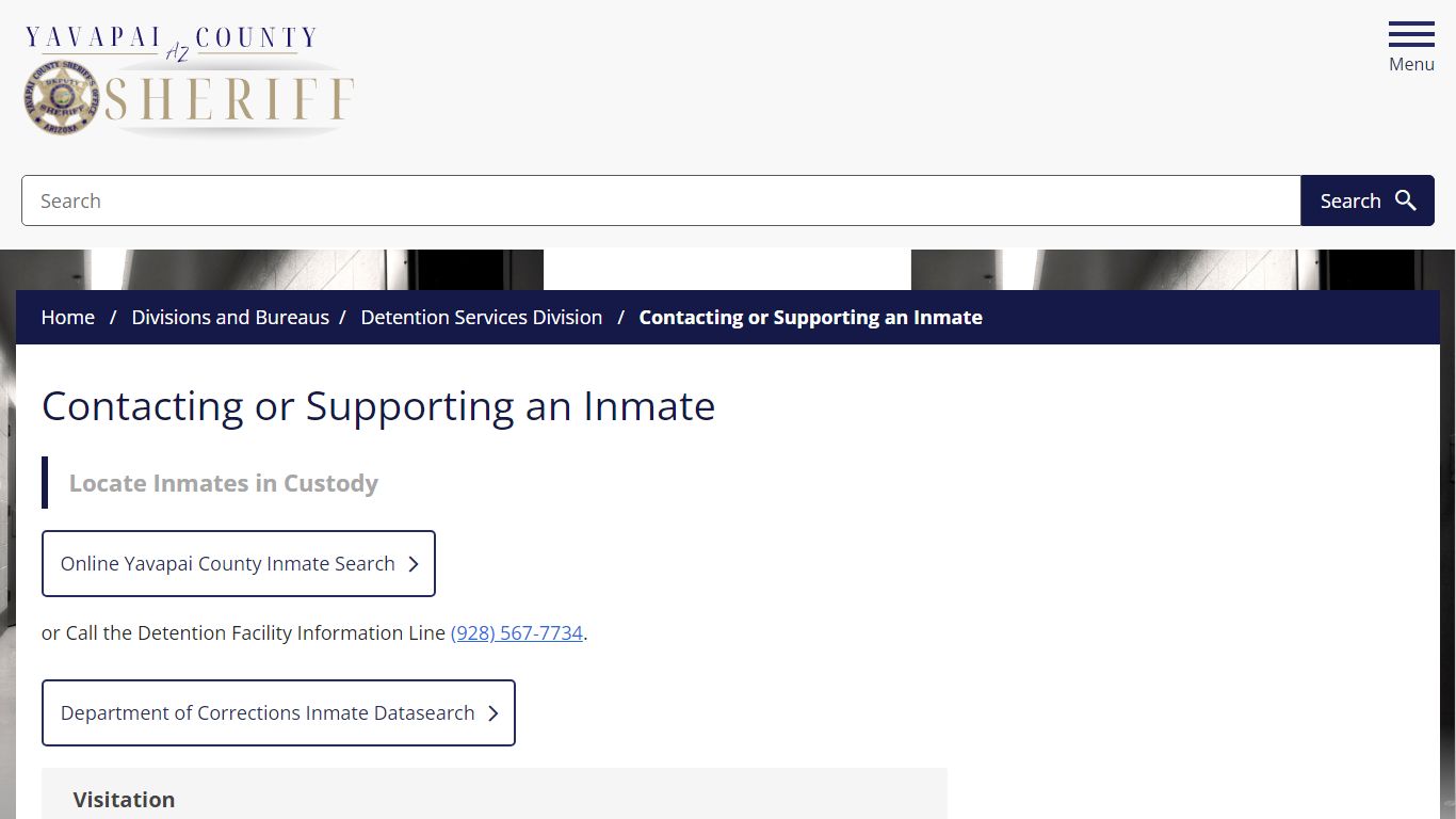 Contacting or Supporting an Inmate - YCSOAZ.gov